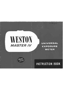 Weston Weston Master IV manual. Camera Instructions.